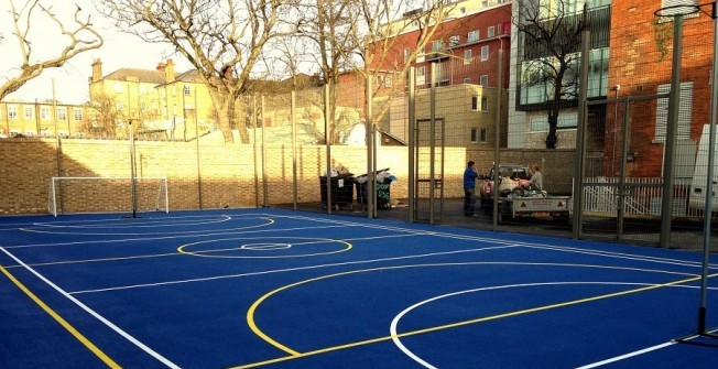 Sports Court Colour Coating in Church End